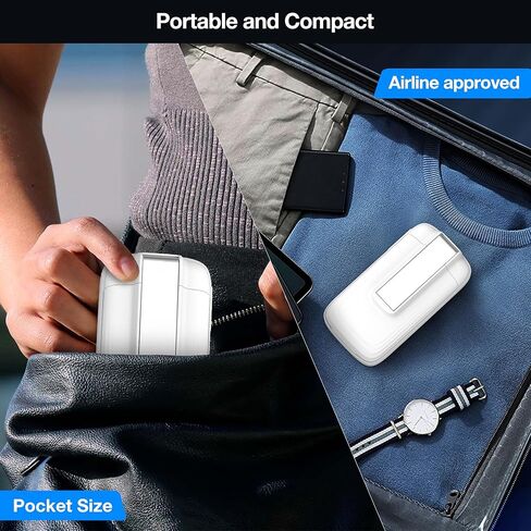 شاحن متنقل DOKYW بقدرة 10000 مللي أمبير في الساعة لسلسلة iPhone 15/14/13/12 وساعة Apple وAirpods، قاعدة شحن 3 في 1 لأجهزة Apple، حزمة بطارية لهاتف iPhone، قابلة للطي، أبيض in Kuwait