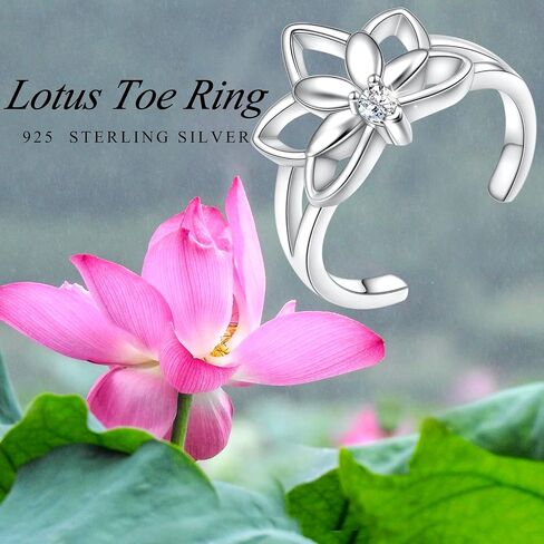 Alphm 925 Sterling Silver Toe Ring for Women Adjustable Open Toe Ring Summer Foot Jewelry in Kuwait