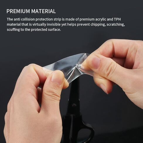 قطعة واحدة من واقي عتبة باب السيارة الشفاف العالمي، شريط مضاد للتصادمات لحافة باب السيارة، واقي عتبة الباب، يناسب معظم السيارات (1000 × 3 سم) in Kuwait