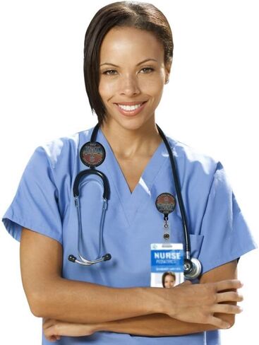 Stethoscope Tag,Steth ID Tag,Nurse Doctor Stethoscope ID Tag and Retractable Badge Reels Set, Stethoscope Charms Accessories and Badge Holder,Set of 2 in Saudi Arabia