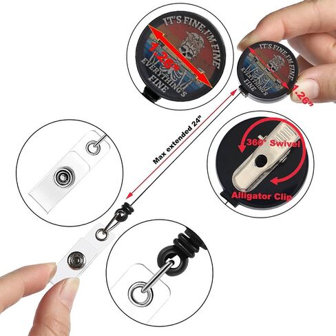 Stethoscope Tag,Steth ID Tag,Nurse Doctor Stethoscope ID Tag and Retractable Badge Reels Set, Stethoscope Charms Accessories and Badge Holder,Set of 2 in Saudi Arabia