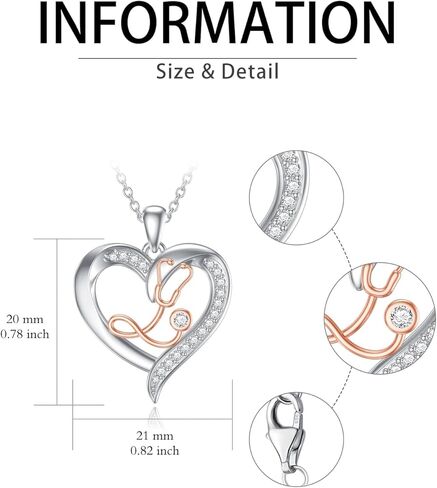 قلادة سماعة الطبيب S925 من الفضة الاسترليني ممرضة الطبيب سماعة الطبيب قلادة على شكل قلب متقاطع مجوهرات التمريض الطب موضوع الهدايا للطبيب ممرضة التخرج الطبي طالب الطب البيطري RN in Kuwait