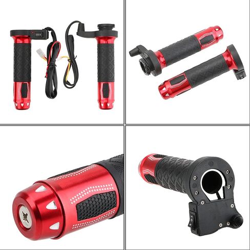 Motorcycle Handlebar Grips 22mm(7/8"), Electric Heated Handlebar Grips, Universal Motorbike Handlebar Grips for Motorcycle, ATV in Saudi Arabia