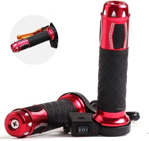 Motorcycle Handlebar Grips 22mm(7/8"), Electric Heated Handlebar Grips, Universal Motorbike Handlebar Grips for Motorcycle, ATV in Saudi Arabia