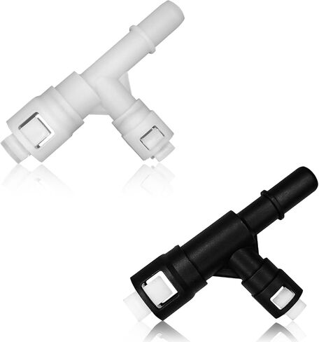 Car Heater Hose Fitting,T-connector Three-way Cooling Water Pipe Joint, Heater Inlet Hose Fitting Replacement OEM#15055343 15055342, Compatible with Select Chevy Cadillac Chevrolet GMC(Black) in Saudi Arabia