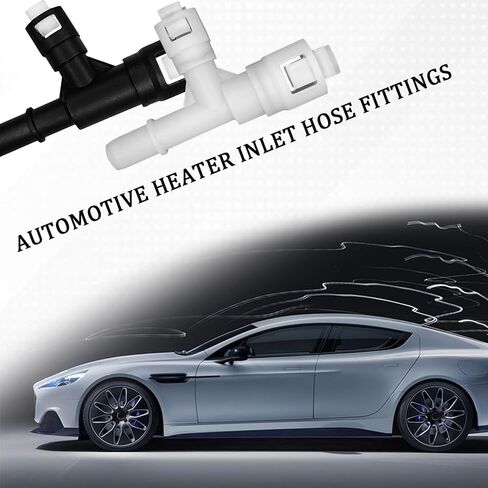 Car Heater Hose Fitting,T-connector Three-way Cooling Water Pipe Joint, Heater Inlet Hose Fitting Replacement OEM#15055343 15055342, Compatible with Select Chevy Cadillac Chevrolet GMC(Black) in Saudi Arabia