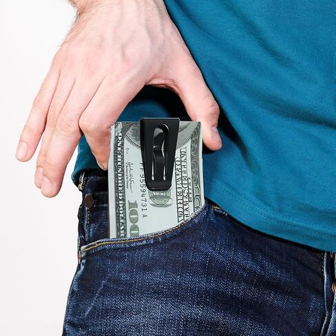 CKLT Creative Metal Money Clip,Handiness Wallet Credit Card Clip,Minimalist Front Pocket Wallet,Ideal Men's Boy's Gift in Kuwait