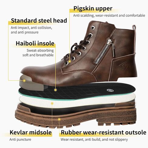 Steel Toe Shoes Lightweight Sneakers Puncture Resistant & Anti-Slip Safety Boots in Kuwait