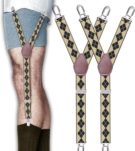 STAY GENT Y-Style Shirt Stays For Men with Non-Slip Locking Clamps and Adjustable Elastic Straps in Kuwait
