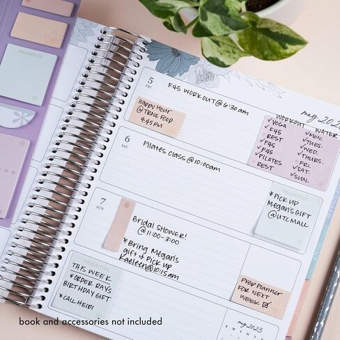 حزمة ملاحظات لاصقة من Life Planner - متوافقة مع أجهزة LifePlanners مقاس 7 × 9 بوصة كل ساعة. 5 وسادات مصممة بشكل فريد، 20 ورقة لكل وسادة، مقاسات متنوعة تناسب الجميع مساحة 1.95 بوصة × 7.3 بوصة من إيرين كوندرين in Saudi Arabia