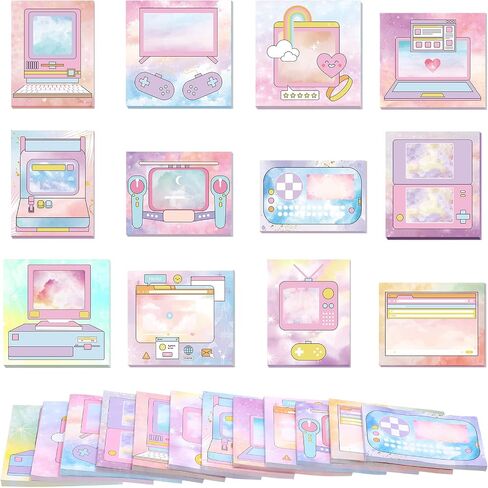 geyee 480 ورقة ملاحظات لاصقة لطيفة kawaii ملاحظة منصات متعة لزجة ملاحظات مذكرة منصات لمكتب kawaii اللوازم المدرسية الألوان المائية ملاحظات لاصقة الكمبيوتر الذاتي عصا ملاحظة 12 أنماط in Saudi Arabia