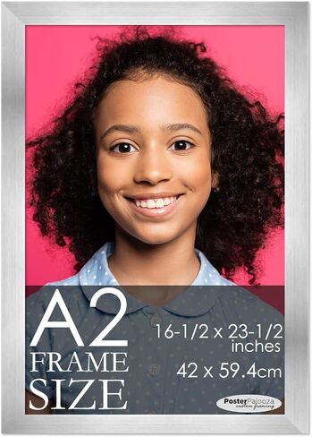 Poster Palooza A1 23.5x33.25 Inches Frame Black Solid Wood Picture Frame | 0.75 Inch Moulding Width | Includes UV Acrylic Plexiglass, Foam Board Backing & Hanging Hardware in Saudi Arabia
