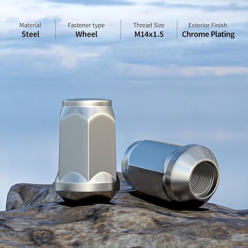 20 قطعة من YIZBAP صواميل M12x1.5، نهاية مغلقة من الكروم 12x1.5 صواميل عروة بطول 1.38 بوصة (35 مم)، من أجل 2006-2020 Fusion، 2000-2019 Focus، 2001-2022 Escape، 3/4 بوصة (19 مم) مقبض مقعد سداسي مخروطي المكسرات in Kuwait