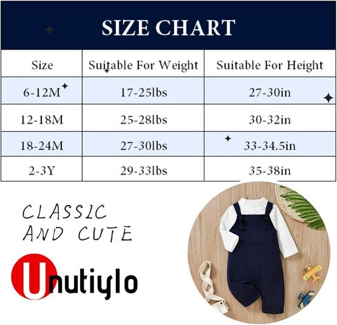 Unutiylo Baby Boys Clothes for Gentleman Outfits,Toddler Overalls Baby Suspender Pants and Bodysuit Romper in Kuwait