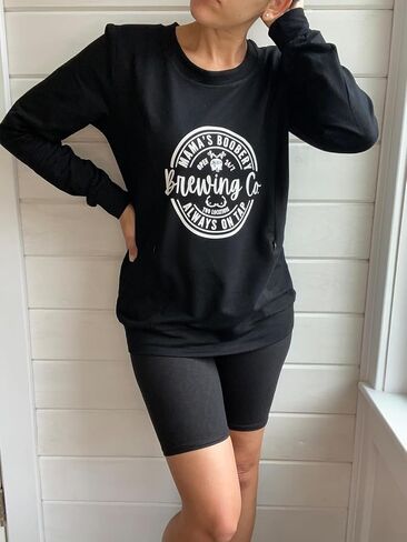 Women Causal Maternity Nursing Sweatshirt Comfort Friendly Zip Breastfeeding Pullover Tops Mama's Boobery Sweater in Saudi Arabia