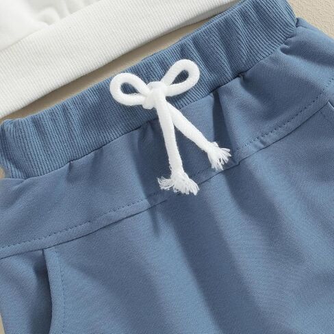 Toddler Baby Boy Summer Clothes Mamas Little Boy Short Sleeve T Shirt Tops Infant Rolled Stretch Shorts Set in Kuwait