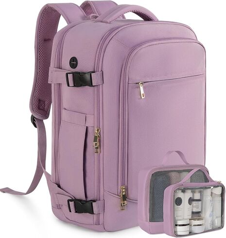 Large Travel Backpack for Men Women, TSA Friendly Airline-approved Carry on Backpack, 40L Casual Daypack Weekender Backpack Personal Item Size, Beige in Saudi Arabia