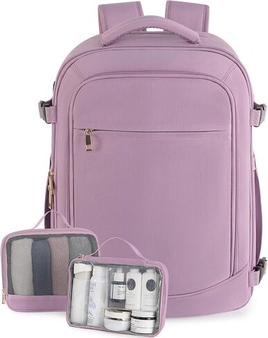 Large Travel Backpack for Men Women, TSA Friendly Airline-approved Carry on Backpack, 40L Casual Daypack Weekender Backpack Personal Item Size, Beige in Saudi Arabia