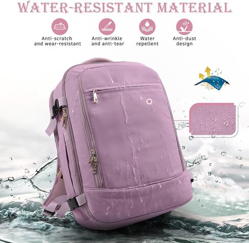 Large Travel Backpack for Men Women, TSA Friendly Airline-approved Carry on Backpack, 40L Casual Daypack Weekender Backpack Personal Item Size, Beige in Saudi Arabia