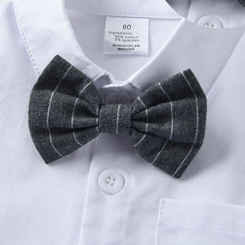 IMEKIS Toddler Baby Boy Christening Outfit Christmas Kids Bowtie Shirt Waistcoat Pants Wedding Holiday Tuxedo Gentleman Suits in Kuwait