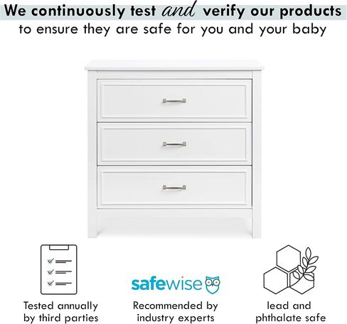 DaVinci Charlie 3-Drawer Dresser, Forest Green in Saudi Arabia