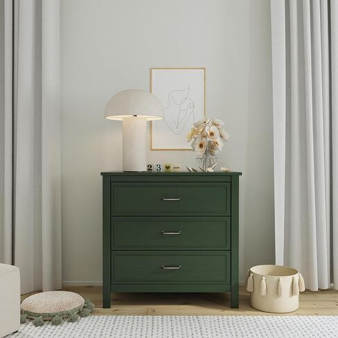 DaVinci Charlie 3-Drawer Dresser, Forest Green in Saudi Arabia