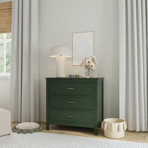 DaVinci Charlie 3-Drawer Dresser, Forest Green in Saudi Arabia