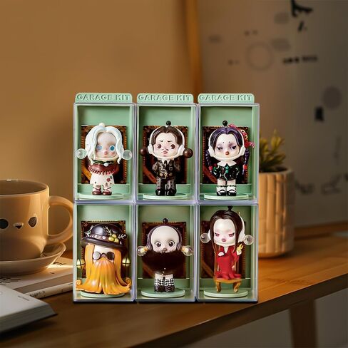 6Pcs Acrylic Display Case for Figures,Clear Display Box with ID Card Slot ,Dustproof Display Cabinet Box for Minifig and Action Figures,Collectibles ,Crystals,Rock,Mini Toys(Green) in Saudi Arabia