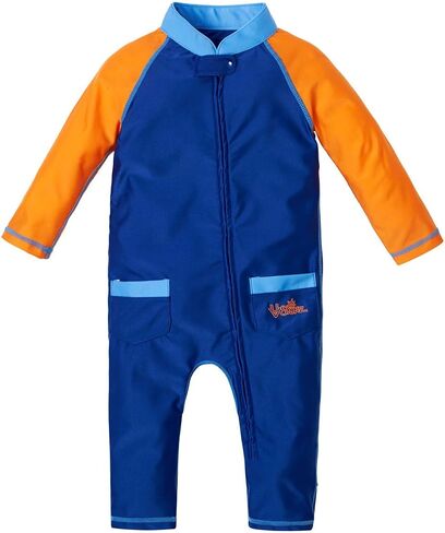 UV SKINZ Baby Boy Swimsuit - One Piece, Full Body Sunsuit with UPF 50+ | Rash Guard, 4 Way Stretch, Swim Knit Sun Fabric, Quick Drying, Full Front Zipper, Front Pockets, Full Neck Coverage in Kuwait