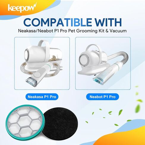 Hepa Filter Sponge Replacement for Neakasa/Neabot P1 Pro Pet Grooming Kit & Vacuum，KEEPOW 2 HEPA Filter & 4 Sponge Filter in Saudi Arabia