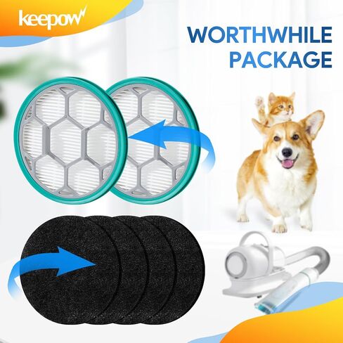 Hepa Filter Sponge Replacement for Neakasa/Neabot P1 Pro Pet Grooming Kit & Vacuum，KEEPOW 2 HEPA Filter & 4 Sponge Filter in Saudi Arabia