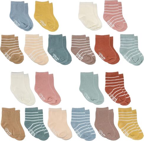 Little Me 20-Pack Newborn Baby Infant & Toddler Unisex Socks, For Baby Girl or Boy, 0-12 & 12-24 Months, Assorted Size Pack in Kuwait