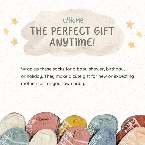 Little Me 20-Pack Newborn Baby Infant & Toddler Unisex Socks, For Baby Girl or Boy, 0-12 & 12-24 Months, Assorted Size Pack in Kuwait