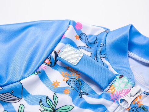 BONVERANO Baby Toddler Recycled Fabric Swimsuit UPF 50+ Sun Protection Full-Length Zipper Rash Guard One Piece Swimwear in Saudi Arabia