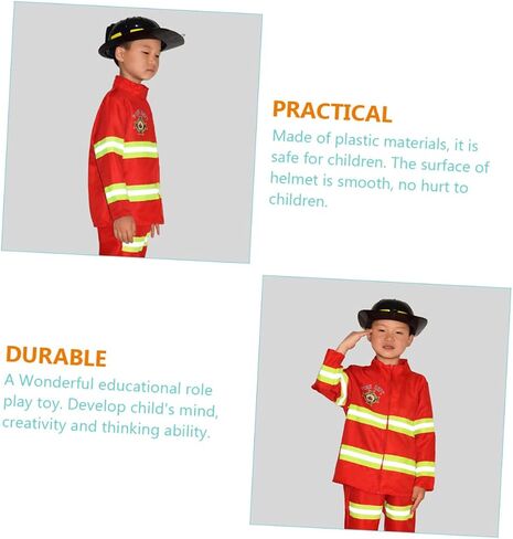 2pcs Child Safety Helmet Childrens Fire Truck Firefighter Childrens Helmet Kids Pretend Playset Hat in Saudi Arabia