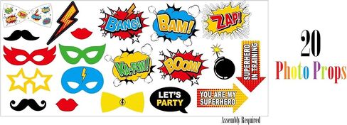 يقدم 30 حزمة كاملة للحفلات ذات طابع البطل الخارق وقبعات حفلات أعياد الميلاد وأقنعة العين وحقائب علاجية 20 قطعة من صور الدعائم DIY و14 دوامة و2 لافتة راية خلفية مثالية لحفلة عيد ميلاد البطل الخارق in Kuwait