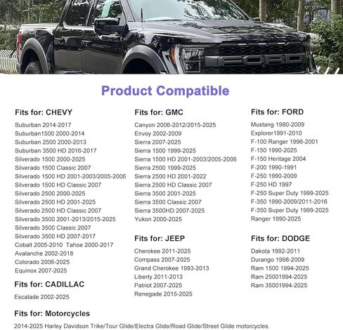 هوائي شاحنة السيارة العلم الأمريكي - تصميم مضاد للسرقة لسيارة Ford F150 F250 F350 Super Duty Ford Raptor Bronco Truck، Dodge RAM 1500 ملحقات السيارة البديلة للهوائي القصير، أسود in Kuwait