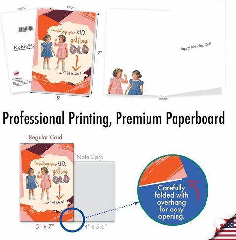 NobleWorks - 1 Funny Birthday Greeting Card - Sassy Bday Card for Women, Stationery Humor - We're Awesome C9310BDG in Kuwait