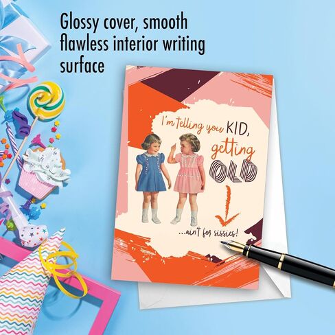 NobleWorks - 1 Funny Birthday Greeting Card - Sassy Bday Card for Women, Stationery Humor - We're Awesome C9310BDG in Kuwait