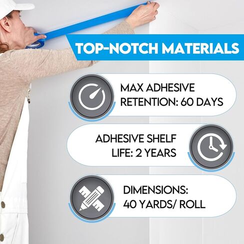 شريط رسام رفيع 1/8، 1/4، 1/2، 3/4، 1 بوصة عرض شريط طلاء شريط لاصق، من أجل DIY، الحرف اليدوية والمشروعات الفنية الكبيرة (أخضر، 1/8 بوصة + 1/4 بوصة) +1/2"+3/4" × 4 لفات) in Kuwait