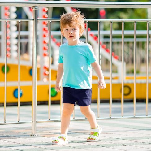 Resinta 4 Packs Unisex Baby Toddler Cotton Shorts Baby Pull-on Shorts with Drawstring Soft Summer Clothes for Daily Wear in Kuwait