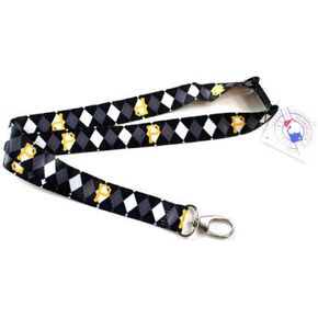 MLB Pittsburgh Pirates Argyle Lanyard, Black, One Size