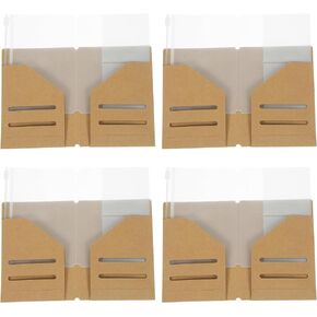 PACKOVE 4pcs Kraft Card Holder and Zipper PVC Pouch Travel Kraft Paper Passport Holder Kraft Paper Pocket for Travel Notebooks Travelers Journal Accessories Pack for Women Men