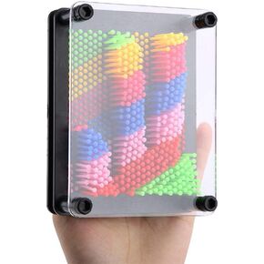 Wal front 3D Colorful Pin Art Board Hand Model Interesting Durable Novel Pin Art for Kids Home Office Decoration(黑底小号)