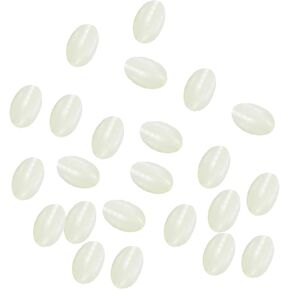 PATIKIL Glow Fishing Beads Soft Plastic Oval Rubber Luminous Fishing Bait Eggs Rig Bead Tackle Lures Accessories with Storage Box in Saudi Arabia