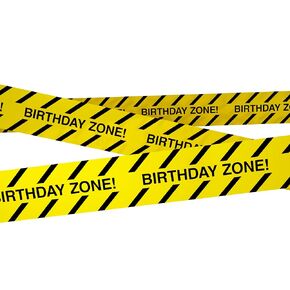 Tapix Birthday Zone Party Decoration • 3 in. Wide X 100 Ft. Long • High Visibility • Tear Resistant Design • Great for Construction-Themed Parties