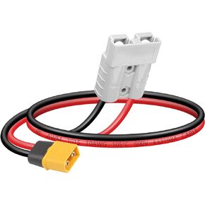 SinLoon 50AMP 600V كابل محول البطارية 10AWG ADS موصل قابس إلى XT60 كابل ذكر 11.8 بوصة (30 سم XT60 ذكر)