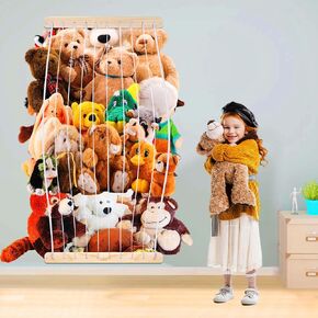 Stuffed Animal Storage, Stuffed Animal Holder,Plushies Storage Organization, Large Wall Hanging Mesh Stuffed Animal Net or Hammock,Adjustable Length Stuffie Shelf for Kids Play Room Bedroom Furniture in Saudi Arabia