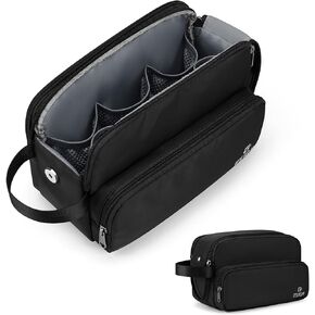Toiletry Bag for Men, Travel Toiletry Bag Travel Essentials, Dopp Kit Water-resistant Shaving Bag,Bathroom Bag Toiletries Organizer,Classic Black(Polyster)