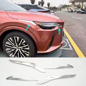 New Chrome Headlight Molding Front Fender Trims Overlay for Lexus RX Series 2023 2024 RX 350 RX 350h RX 500h (Front 4pcs)